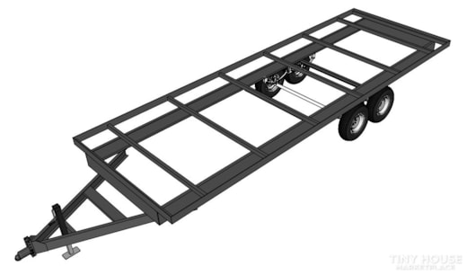 24' x 99.5" Deck Over Tiny House Trailer 