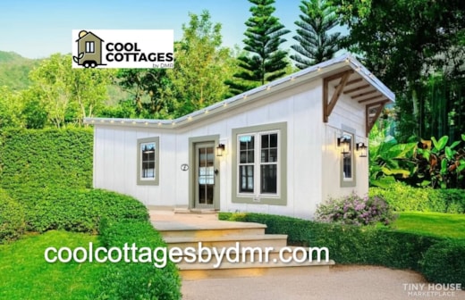 The Deluxe Butterfly Cottage  tiny home , 10'x28' , tri-axle trailer 